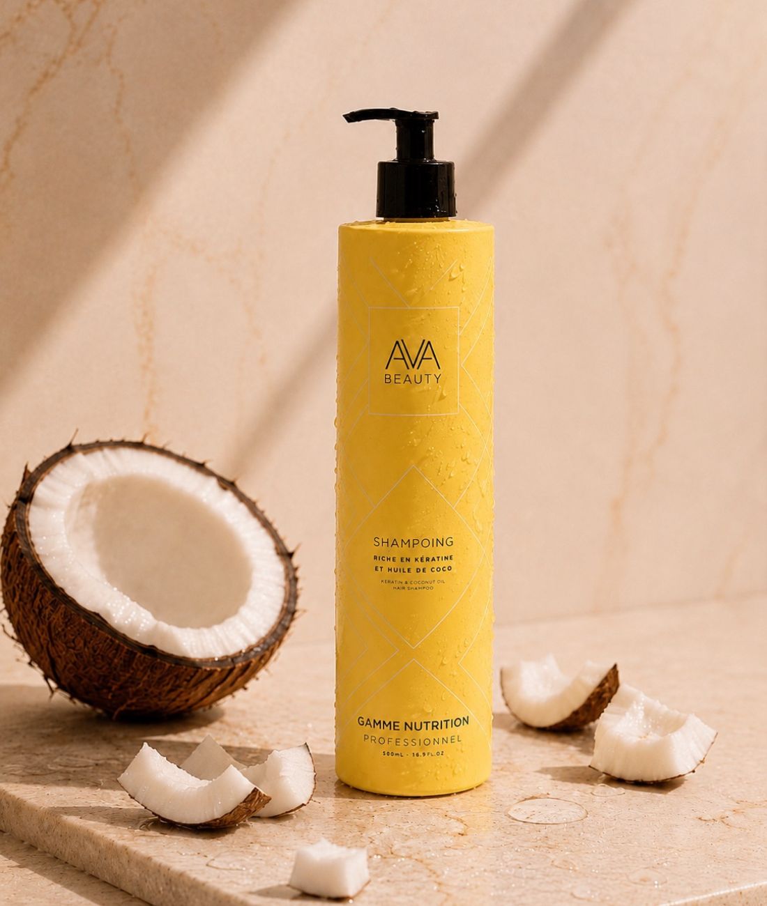 Shampoing Kératine et Huile de Coco